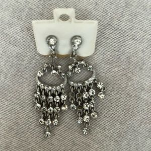 Costume chandelier Earrings silver